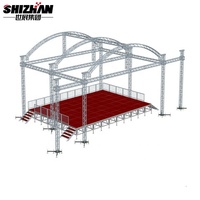 Arco de Aluminio Portátil 6082-T6 para DJ, Estructura de Techo Redonda, Estructura de Escenario de Aleación Resistente