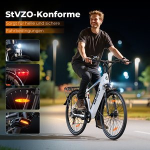 Vélo électrique S700-1 Varun 27,5 pouces, autonomie 60 km, 7 vitesses, 5 niveaux, pour trajets quotidiens, pour femmes, entrepôt UK, directement de l'usine - Product Image 6
