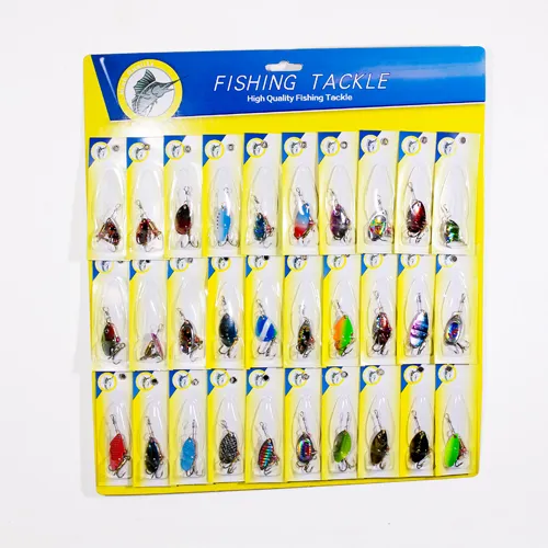 Wholesale 30pcs Hard Metal Spinner Baits Spoon Lure Set For Fishing Lure Bass Trout Spinner Fishing Tackle