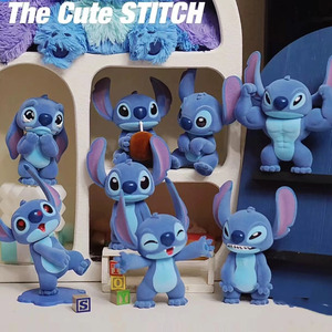 100% auténticos 52 juguetes dibujos animados Anime Stitch Mystery Box Strange Cute Stitch Series 8 unids/caja regalo sorpresa decoración caja ciega - Product Image 3