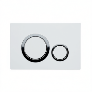 Plaque de vidange double Vela, noir mat avec anneau chromé poli, 30 cm de long, 40 cm de large, pour bidet - Product Image 3