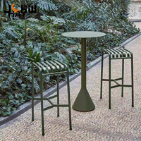 Chaise de café moderne en fer multicolore pour extérieur, patio, jardin, salle à manger, école, parc, villa, cour, empilable