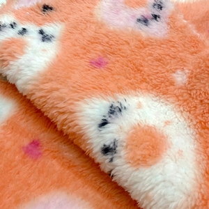 Mềm flannel cam mèo mô hình Polyester tùy chỉnh in 250gsm Shu velveteen <span class=keywords><strong>Fleece</strong></span> vải cho chăn Áo choàng ngủ - Product Image 4
