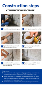 Lechada de Poliuretano Hidrofóbica para Inyección, Expansión de Espuma del 2276% para Reparación de Grietas en Concreto, Sellador de Fugas de Agua - Product Image 3