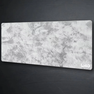 FX Large Mousepad Plain Cement Gray Desk Pad Waterproof XXL Rubber Stitched Edge Desk <b>Mat</b> Gaming <b>Mouse</b> Pad Gray Sublimation - Product Image 5