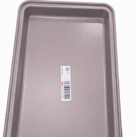 Plaque de cuisson pour brownies 34x20cm et 27x20cm en acier aluminiumé, compatible four, écologique, ustensile de cuisine
