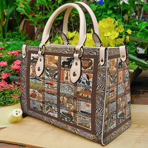 Bolsos Tote con Diseño Cultural Retro Africano para Damas, Bolsos de Mano con Estampado de Animales Africanos para Mujer, Bolsos de Compras con Patrón Personalizado, Regalos para Mujer - Product Image 2