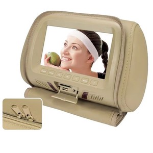 Moniteur d'appuie-tête de voiture 7 pouces 1080P HD avec lecteur multimédia intégré Android/iOS pour passagers arrière - Product Image 1