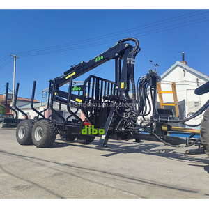 Grue montée sur <span class=keywords><strong>camion</strong></span> forestier avec remorque hydraulique à grappin pour bûches Machine agricole Remorque à bois avec grue à <span class=keywords><strong>vendre</strong></span> - Product Image 6