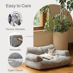 Indoor Pet Cat Bed Warm Washable Dog Bed Nest for <b>Small</b> Dogs Cats with Removable Cover Fluffy Cat Couch with Non Slip Bottom - Product Image 5