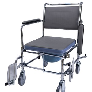 Four-Wheel Functional <b>Commode</b> <b>Chair</b> Aluminum Alloy Lightweight With Toilet For Elderly And Disabled - Product Image 4