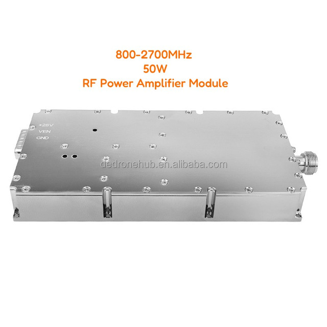 50W 10W RFAmplifier Power Module 433MHz 900MHz 1.2G 800-2700MHz Anti-Drone RF 5W SMA-F 50 Ohm with Remote Control Feature