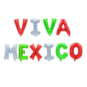 Décorations de fête du Jour de l'Indépendance du Mexique, ballons en feuille d'aluminium <span class=keywords><strong>Viva</strong></span> Mexico pour <span class=keywords><strong>la</strong></span> fête d'anniversaire sur le thème du Jour de l'Indépendance - Product Image 6