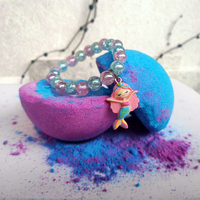 Vente chaude de boule de sel de bain cadeau personnalisé coloré bain moussant effervescents avec bombe de bain perle avec des jouets