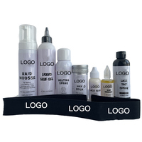 Nouvel Arrivage Personnalisé Logo Lisseur Cheveux Peigne Chauffant Électrique Spray Protecteur de Peau Fondant Gel Liquide Perruque Kit d'Installation Dentelle Perruque