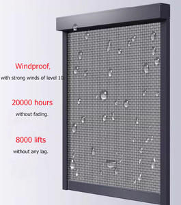 Persianas Enrollables Motorizadas Resistentes al Viento para Pérgola, Ajustables, para Exteriores, Protección Solar, Persianas Enrollables de Tela, Ventana Francesa, Estilo Romano - Product Image 5