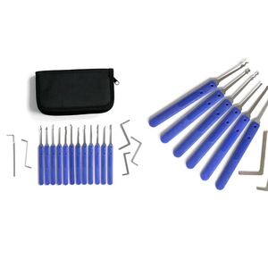 AJF Bleu Déverrouillage Serrure Pick Set Outils De <span class=keywords><strong>Serrurier</strong></span> 12 crochets + 5 outils de tension - Product Image 3