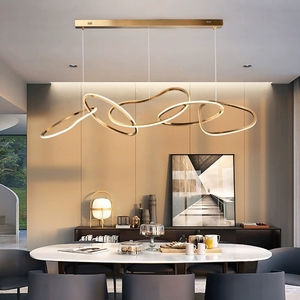 Luminaires suspendus circulaires LED modernes pour salle à manger, cuisine, <span class=keywords><strong>lustre</strong></span> décoratif, lampe de <span class=keywords><strong>bar</strong></span> intérieure, luminaire suspendu - Product Image 5