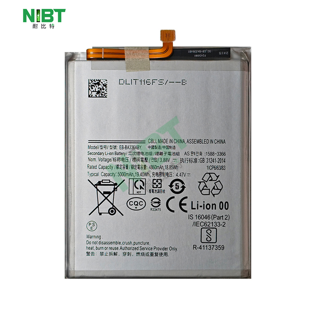 NIBT Wholesale Durable EB-BA336ABY 3.88v 5000mAh 19.40Wh Rechargeable Polymer Li-ion Battery for samsung A33/A336