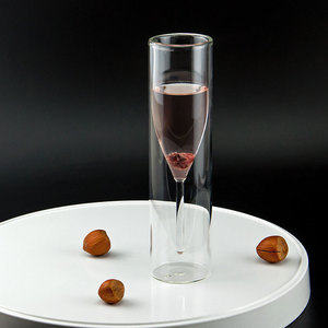 Tasse à vin rouge Borosilicate <span class=keywords><strong>sans</strong></span> pieds, 1 pièce, Double paroi gobelet à vin rouge, gobelet à vin - Product Image 3