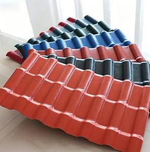 Tuile de toiture en résine ASA PVC colorée, tuile de toiture en plastique enduite ASA, tuile de toiture en résine ASA vernie - Product Image 6