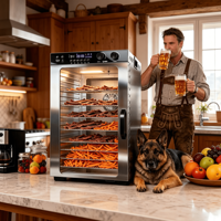 Déshydrateur alimentaire industriel CE en acier inoxydable 304 à 18 plateaux, petit séchoir commercial pour viande séchée et friandises pour animaux, direct usine