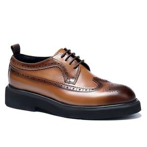 Zapatos Elevadores Unisex de Cuero Vacuno con Forro de Piel de Cerdo, Suela de Goma Antideslizante, Duraderos y Cómodos para Bodas Formales, Tallas Grandes - Product Image 5