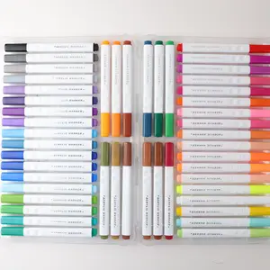 Marcadores de logotipo personalizado caneta de pintura 12/24/36/48 conjunto de cores marcadores acrílicos baratos para crianças