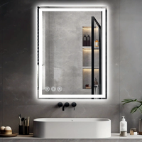 Miroir intelligent LED rectangulaire mural grande taille pour salle de bain, très demandé