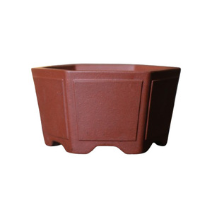 Maceta hexagonal de arcilla morada para bonsái, hecha a mano, mini maceta para suculentas y plantas de escritorio - Product Image 5