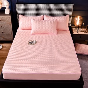 Ensemble <span class=keywords><strong>de</strong></span> literie <span class=keywords><strong>de</strong></span> luxe pour la maison, <span class=keywords><strong>housse</strong></span> <span class=keywords><strong>de</strong></span> lit imperméable, <span class=keywords><strong>housse</strong></span> <span class=keywords><strong>de</strong></span> <span class=keywords><strong>matelas</strong></span> imprimée douce <span class=keywords><strong>de</strong></span> couleur unie avec fonction antidérapante - Product Image 3