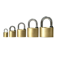 Cadenas de sécurité rond en laiton de haute qualité avec anse en acier, étanche IP65, verrouillage à double levier, 3 clés en laiton, durable et écologique