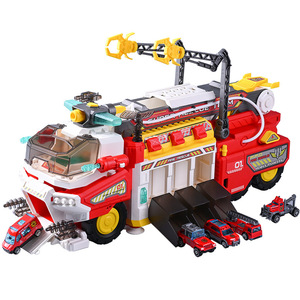 Sam's Same Little Actor/6032 Jouet de voiture de course, de sauvetage, camion de pompiers et de chantier pour garçons, grande voiture, équipe Wang Wang - Product Image 5
