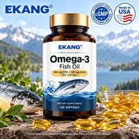 Capsules de gelée molle d'huile de poisson naturelle personnalisées en vrac, 30 % d'Oméga-3, EPA DHA, pour la santé cardiaque, cérébrale, oculaire et articulaire des adultes