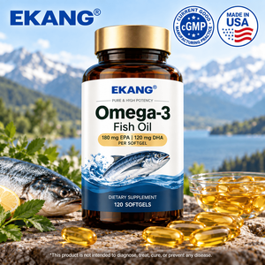 Cápsulas de Gel Suave de Aceite de Pescado Natural Personalizadas al por Mayor con 30% Omega-3, EPA y DHA para la Salud del Corazón, Cerebro, Ojos y Articulaciones en Adultos - Product Image 1