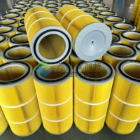 Élément filtrant d'air cylindrique en membrane PTFE pour collecteur de poussière industriel de sablage et de canonisation à 99,9 % d'efficacité