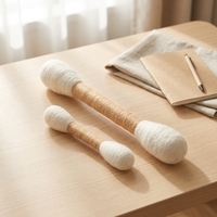 Jouet dentaire pour chat 100% laine, bâtonnet de nettoyage des dents doux fait main, naturel, sans produits chimiques, silencieux, soulagement de la dentition pour chaton, élimination de la plaque dentaire