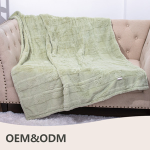 Winter <strong>King</strong> Queen Twin Full <strong>Size</strong> Heated Blanket Temperature Control Washable Knitted Electric <strong>Throw</strong> for Bed-Soft Rabbit - Product Image 1