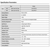 Sensor Fotoeléctrico de Alta Velocidad en Forma de U DASS, Serie DS-UHF7, Ranura de 30mm, 10-30VDC, Frecuencia de Respuesta de 5KHz, IP65, Venta al Por Mayor