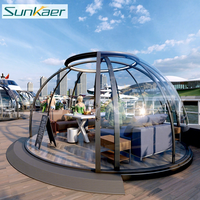 Precio de fábrica mejor calificado Policarbonato Cielo estrellado Techo Cúpula de aluminio Casa PC Casa de burbujas para uso al aire libre Casas Café Restaurante