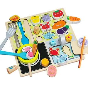 High Quality Low Price Children Food Play Cutting Toy Wooden Kitchen Sets Toy