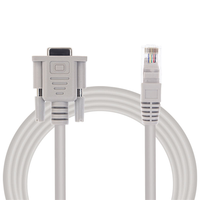 Cable COM DB9 RS232 a RJ45 con cable plano tipo D-sub de 9 pines, cable serial para computadora.