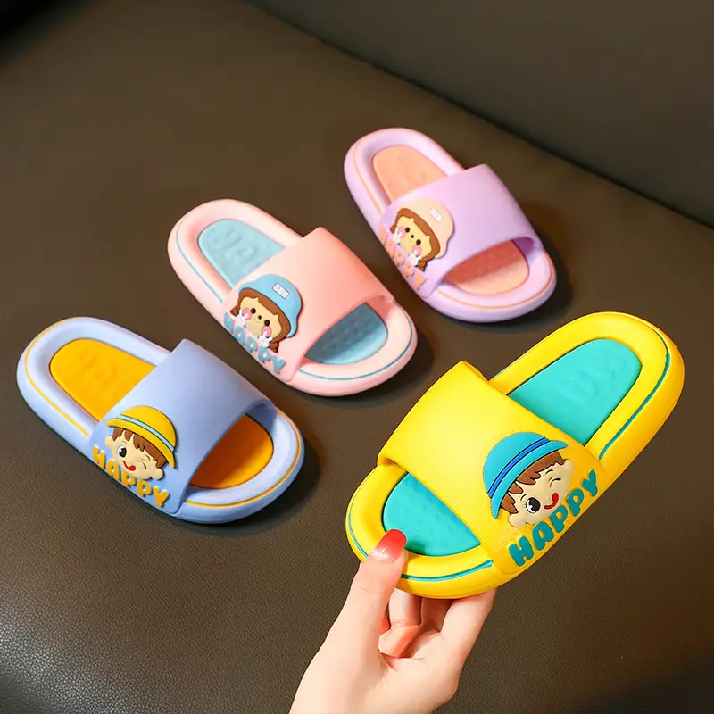2023 Sofe Kids Beach Cartoon Slippers For Boys Girls Home Shoes Summer Eva Soft Pillow Slides Outdoor Slippers Children Slippers