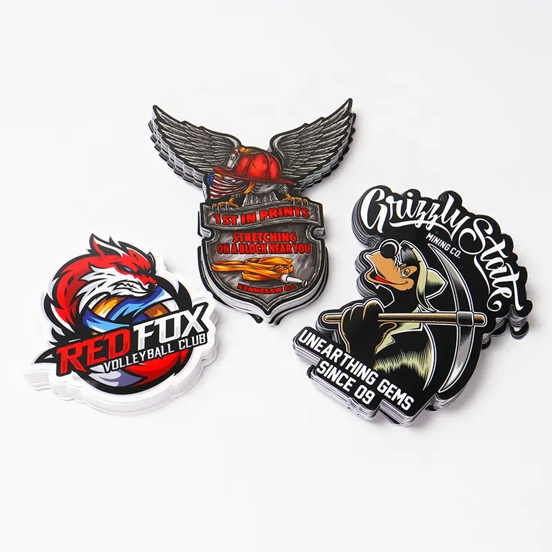 Dengan Harga Murah Dicetak Sticker Dekorasi Sepeda Motor, Helm, Kartun Stiker Vinyl Kustom Die Cut Stiker