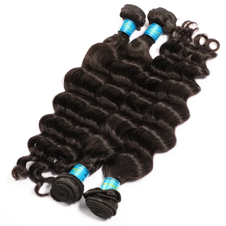 Free Shipping Loose Deep Wave Bundles Brazilian Hair Weave Bundles Natural Color 1/3/4 Bundles Remy Human Hair Extension