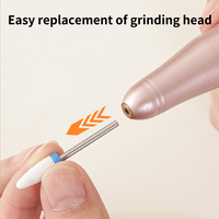 Machine à ongles électrique portable, polisseuse à ongles détachable 2 en 1 pour le façonnage et le retrait des ongles avec lampe à ongles