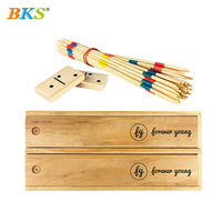 Juego de Mikado de Madera Colorido BKS, Juguete Educativo para Niños de 5 a 7 Años, Divertidos Palillos en Caja, Diseño Personalizado, Unisex