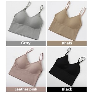 Reggiseno da donna <span class=keywords><strong>con</strong></span> bella <span class=keywords><strong>canotta</strong></span> tutta In uno stile estivo <span class=keywords><strong>con</strong></span> canottiera Casual <span class=keywords><strong>con</strong></span> scollo corto lavorato a maglia 3D Push-Up - Product Image 4