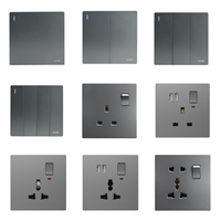 4 gang 2 cara panel pc sakelar lampu listrik dinding untuk rumah