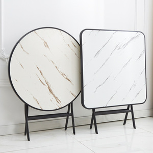 <b>Folding</b> <b>Round</b> And Square <b>Table</b> 60-120Cm Minimalist Outdoor <b>Table</b> Foldable Portable For Home Garden Use - Product Image 1